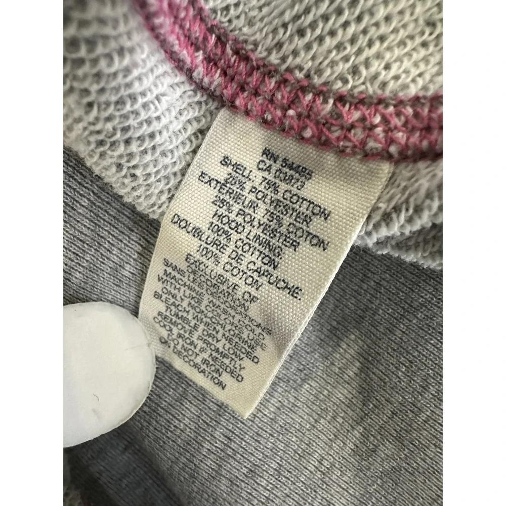 Y2K American Eagle Gray Full Zip Hoodie Women's Large Fleece Lined 2000s Preppy - Picture 10 of 16